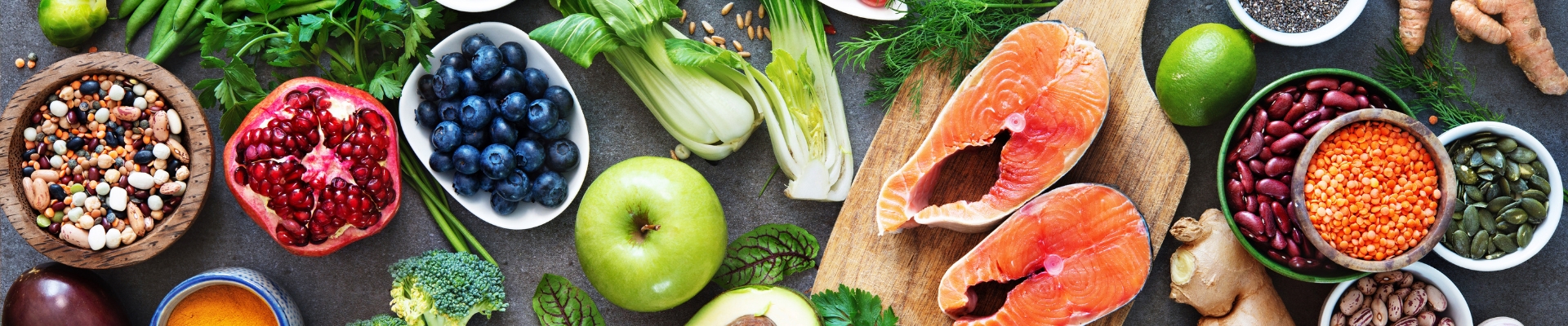 a range of healthy foods