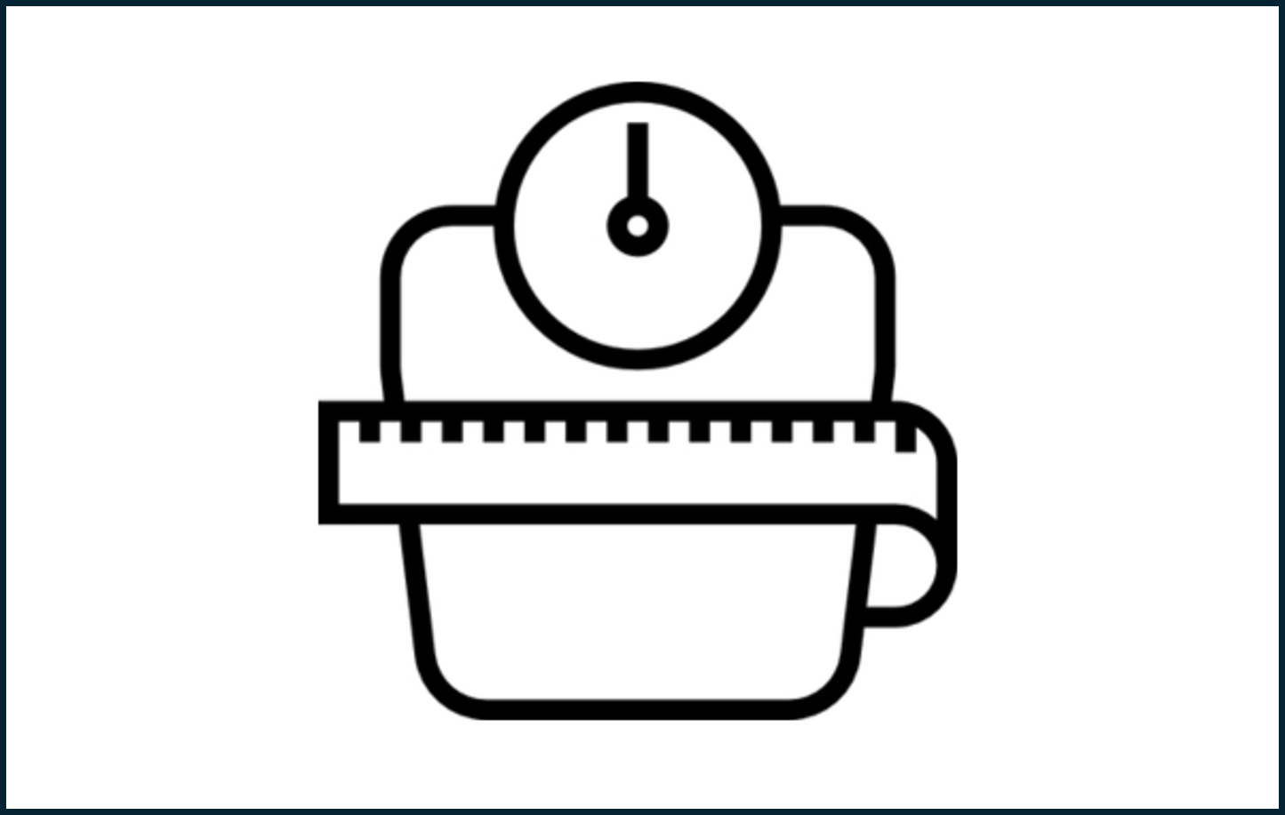 Scales and tape measure cartoon image