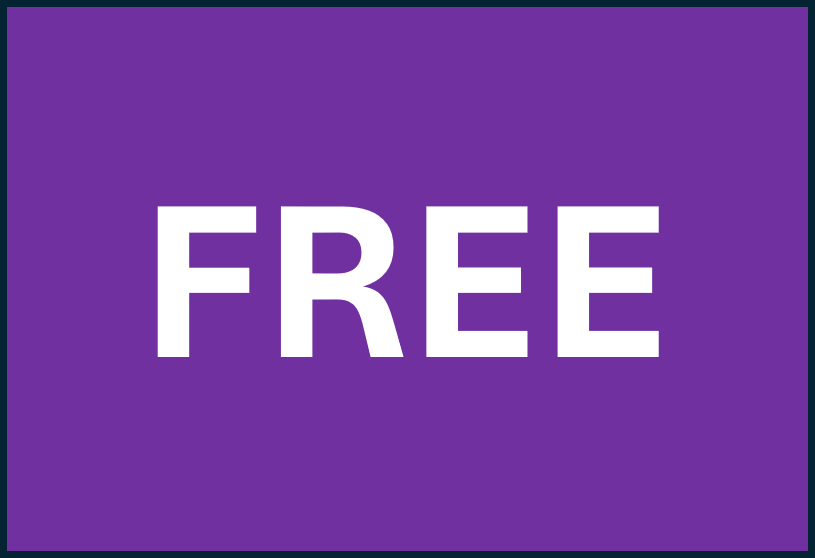 বেগুনি পটভূমিতে "মুক্ত" শব্দটি