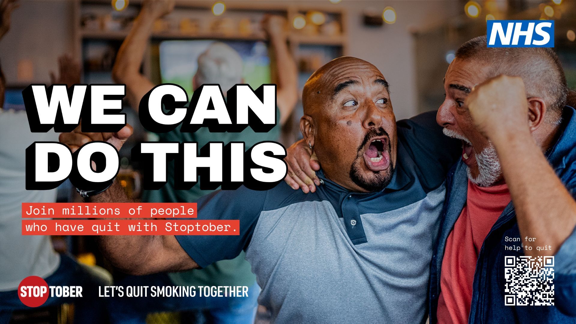 Stoptober26 digital screen stock generic we can do this